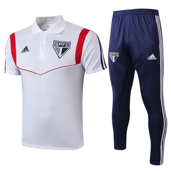 Polo São Paulo Komplett Set 2019-20 Weiß Blau Fussballtrikots Günstig